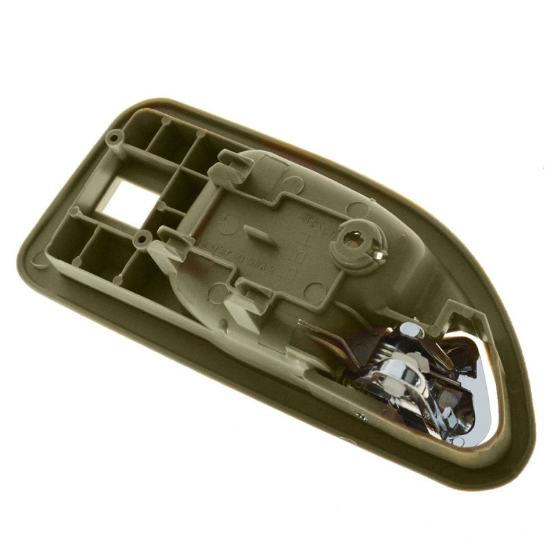 TRQ Rear Left Interior Door Handle Chrome & Beige Drivers Side Compatible with 1994-1997 Honda Accord - Image 2